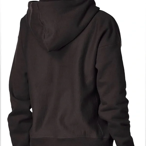 Champion Reverse Weave Black Hoodie Women’s Small Stretch Side Panel Classic Fit - Picture 12 of 14